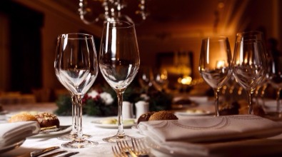 Beautifully laid dining table