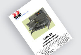 MONO Epsilon Confectionery Depositor Spare Parts Manual