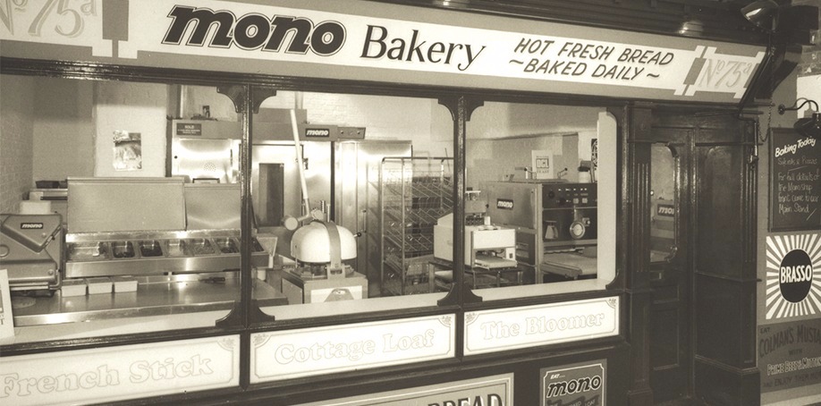 MONO's old on-site test bakery circa 1980's MONO's old on-site test bakery circa 1980's