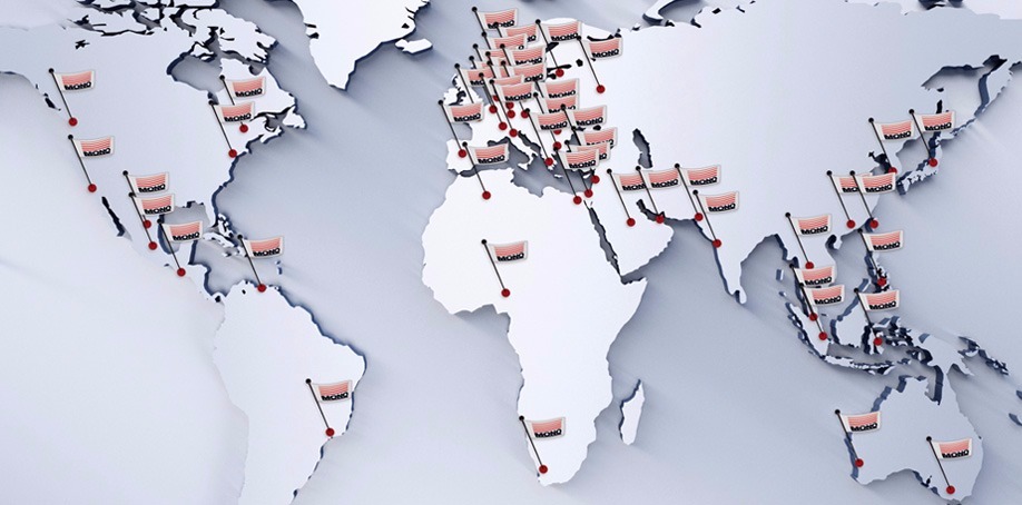 map showing international map of mono distributors