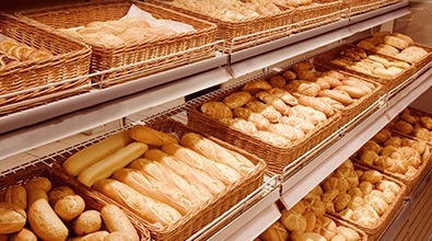 Baskets of Freshly Baked Bread Products from In-Store Bakery