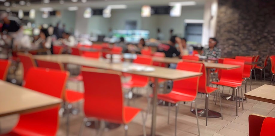 Image of a university canteen Image of a university canteen