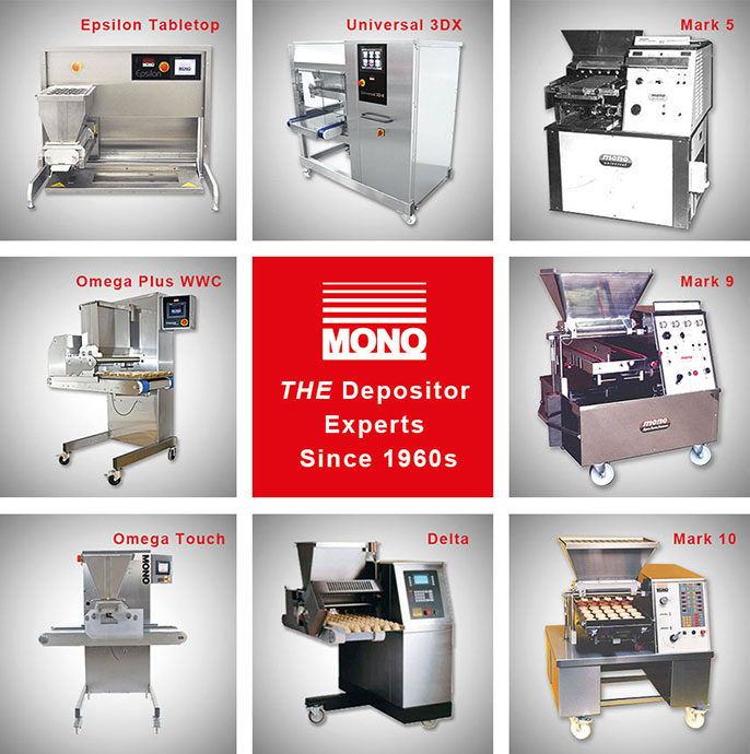 a grid of 8 mono equipment depositors dating from the 1960s to present day